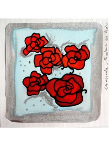 Tarjeta Seda 54. Rosas Rojas