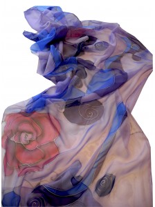 Foulard de Seda Gasa. Lila... 2