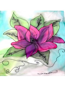 Pañuelo de Seda Magnolia Rosa
