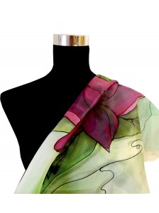 Pañuelo de Seda Magnolia Rosa 2