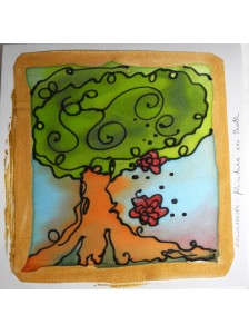 Tarjeta de Seda 74. ÁRBOL...
