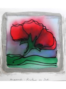 Tarjeta Seda 100. AMAPOLA ROJA