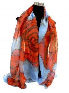 Foulard de Seda Gasa "Rosas... 2