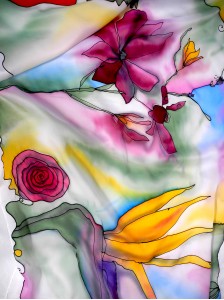 Chal de Seda "Flores al Sol"