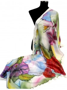 Chal de Seda "Flores al Sol" 2