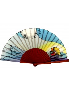Abanico de Seda "Caracola...
