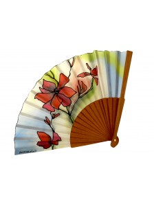 Abanico de Seda "Flores al... 2