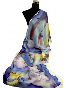 Chal de Seda "Día y Noche" 2