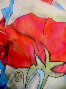 Foulard de Seda "Amapolas...