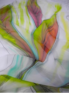 Foulard de Seda Gasa "Ramas...