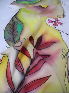 Foulard de Seda "Hojas de...