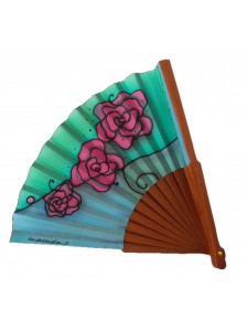Abanico de Seda "Rosas... 2
