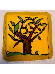 Tarjeta de Seda 127. Árbol...