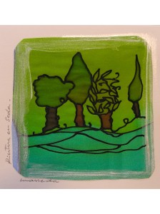 Tarjeta de Seda 129. Bosque...