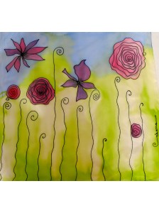 Pañuelo de Seda "Flores al... 2