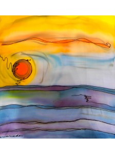 Pañuelo de Seda "Atardecer" 2