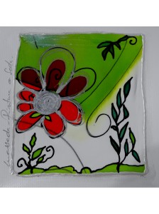 Tarjeta de Seda 137. Flor...