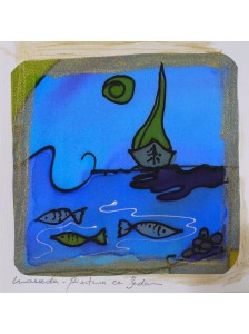 Tarjeta de Seda 144. Peces